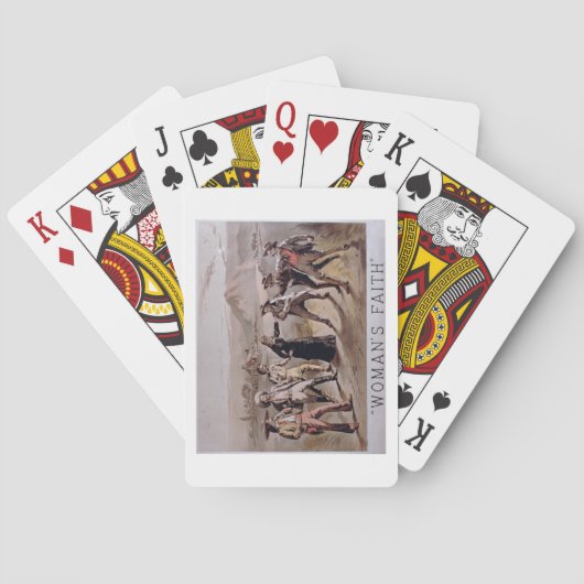 "Der Glaube der Frau" (Farbelitho) Spielkarten (Rückseite)