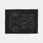 Der Glaube der Männer über die Angst Christliche W Fleecedecke (Vorderseite (Horizontal))