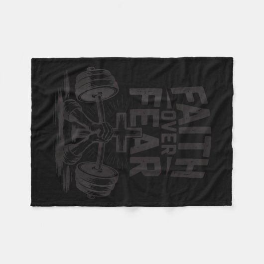 Der Glaube der Männer über die Angst Christliche W Fleecedecke (Vorderseite (Horizontal))