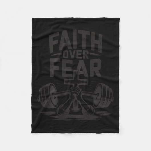 Der Glaube der Männer über die Angst Christliche W Fleecedecke (Vorderseite)