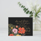 Der Glaube der Menschen - keine Angst, denn ich bi Postkarte (Stehend Vorderseite)