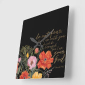 Der Glaube der Menschen - keine Angst, denn ich bi Quadratische Wanduhr (Winkel)