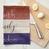 Der Glaube, die Freiheit patriotisches Holz Geschirrtuch (Viertel Falte)