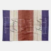 Der Glaube, die Freiheit patriotisches Holz Geschirrtuch (Horizontal)