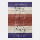 Der Glaube, die Freiheit patriotisches Holz Geschirrtuch (Vertikal)