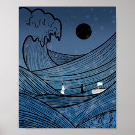 Der Glaube durch den Sturm Poster