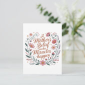 Der Glaube einer Mutter bewirkt Wunder Postkarte (Stehend Vorderseite)