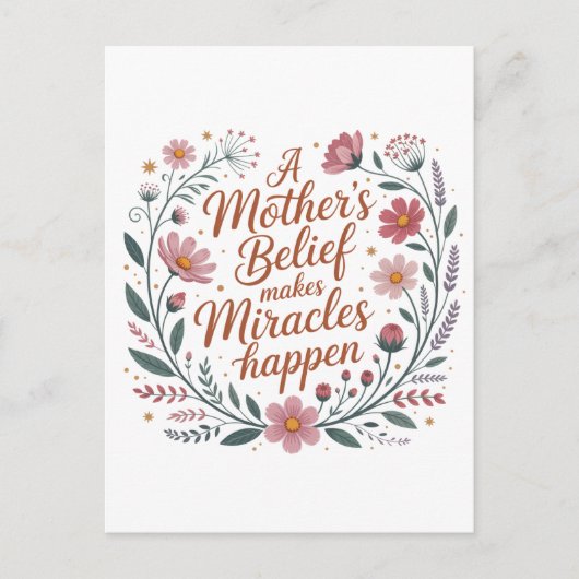 Der Glaube einer Mutter bewirkt Wunder Postkarte (Vorderseite)