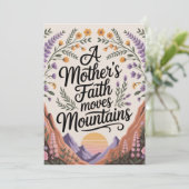 Der Glaube einer Mutter versetzt Berge Einladung (Stehend Vorderseite)