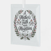 Der Glaube einer Mutter versetzt Berge Ornament Aus Glas (Vorderseite links)