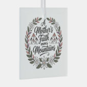 Der Glaube einer Mutter versetzt Berge Ornament Aus Glas (Vorderseite Rechts)