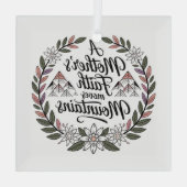 Der Glaube einer Mutter versetzt Berge Ornament Aus Glas (Rückseite)