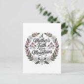 Der Glaube einer Mutter versetzt Berge Postkarte (Stehend Vorderseite)