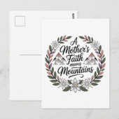 Der Glaube einer Mutter versetzt Berge Postkarte (Vorne/Hinten)