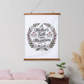 Der Glaube einer Mutter versetzt Berge Wandteppich Mit Holzrahmen (Schlafzimmer)