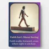 Der Glaube geht nicht darum zu sehen Fotoplatte (Vorderseite)