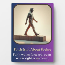 Der Glaube geht nicht darum zu sehen Fotoplatte