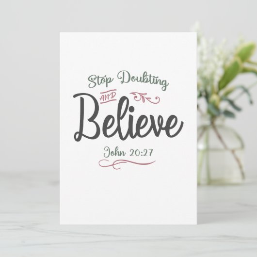 Der Glaube gezinkt - Schluss mit Zweifeln und Glau Dankeskarte (Stehend Vorderseite)