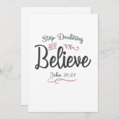 Der Glaube gezinkt - Schluss mit Zweifeln und Glau Dankeskarte (Vorne/Hinten)