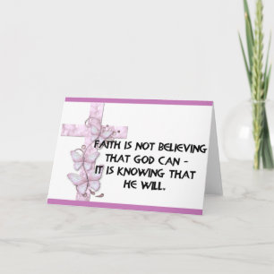 Der Glaube glaubt nicht ... Christliche Grußkarte Karte