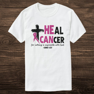 Der Glaube Inspiriert "Heilkrebs" rosa Schleife un T-Shirt