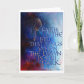 "Der Glaube ist der Vogel, der singt", 5" x 7", ge Karte (Vorderseite)