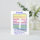 Der Glaube ist die Substanz von Dingen, auf die ma Postkarte (Stehend Vorderseite)