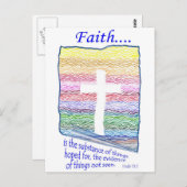 Der Glaube ist die Substanz von Dingen, auf die ma Postkarte (Vorne/Hinten)