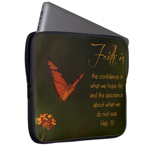 Der Glaube ist...Inspirationsskriptur Laptopschutzhülle (Vorne Rechts)