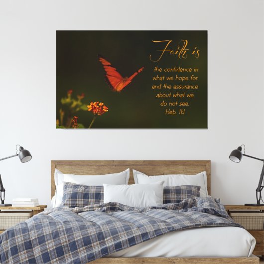 Der Glaube ist...Inspirationsskriptur Leinwanddruck (Insitu (Schlafzimmer))