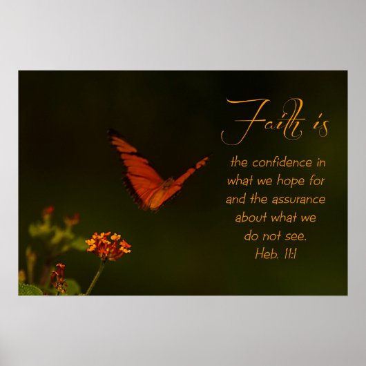 Der Glaube ist...Inspirationsskriptur Poster (Vorne)