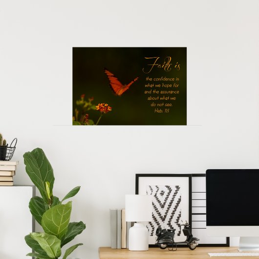 Der Glaube ist...Inspirationsskriptur Poster (Heimbüro)