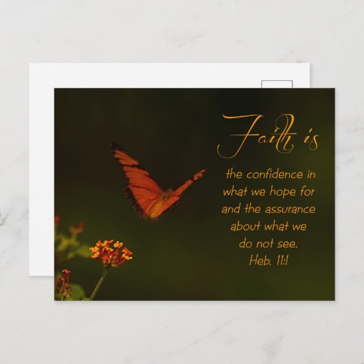 Der Glaube ist...Inspirationsskriptur Postkarte (Vorne/Hinten)