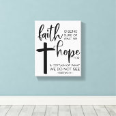 Der Glaube ist sicher, was wir hoffen.. Leinwanddruck (Insitu (Holzboden))