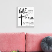 Der Glaube ist sicher, was wir hoffen.. Leinwanddruck (Insitu (Wohnzimmer))