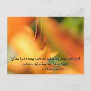 Der Glaube ist sicher, was wir von.. Postkarte