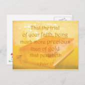 Der Glaube ist Wertvoller als die Goldbibliothekss Postkarte (Vorne/Hinten)