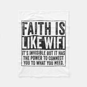 Der Glaube ist wie Wifi Gott Jesus Religious Chris Fleecedecke