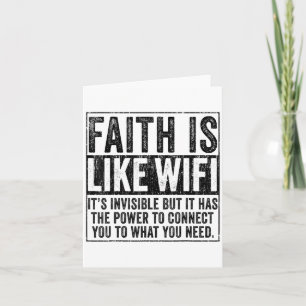 Der Glaube ist wie Wifi Gott Jesus Religious Chris Karte