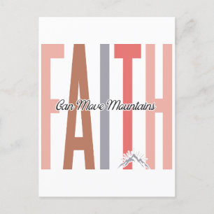 Der Glaube kann Berge bewegen, an Gott glauben, Ve Postkarte