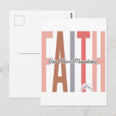 Der Glaube kann Berge bewegen, an Gott glauben, Ve Postkarte (Vorne/Hinten)