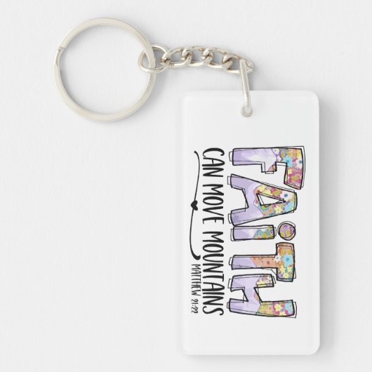 Der Glaube kann Berge bewegen Schlüsselanhänger (Vorderseite)