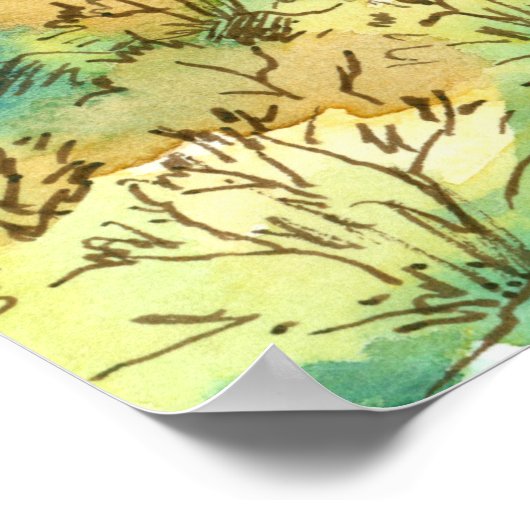 Der Glaube kann Berge kreuzen Poster (Ecke)