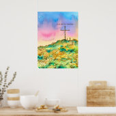 Der Glaube kann Berge kreuzen Poster (Küche)