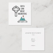 Der Glaube kann das Christliche Bibelangebot verän Quadratische Visitenkarte (Vorne/Hinten)