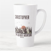 Der Glaube kann das Gebirge Christlicher Zitat für Milchtasse (Rechts)