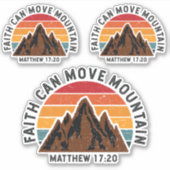 Der Glaube kann den Berg bewegen Aufkleber (Vorderseite)