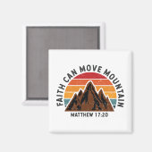 Der Glaube kann den Berg bewegen Magnet (Vorderseite/Rückseite)