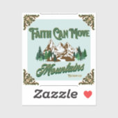 Der Glaube kann die Berge bewegen Aufkleber (Blatt)