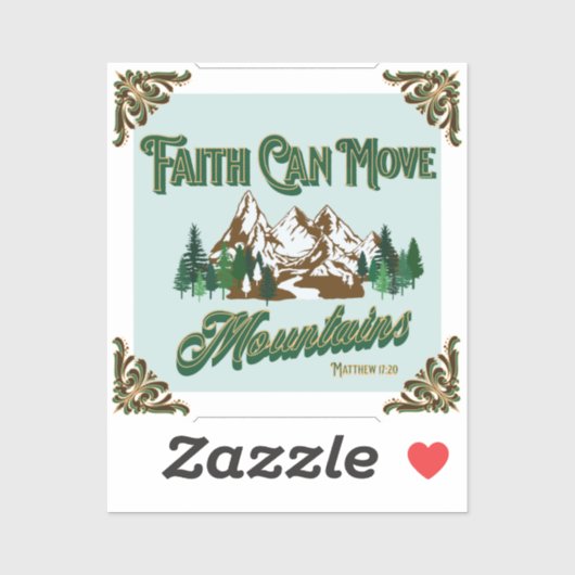 Der Glaube kann die Berge bewegen Aufkleber (Blatt)